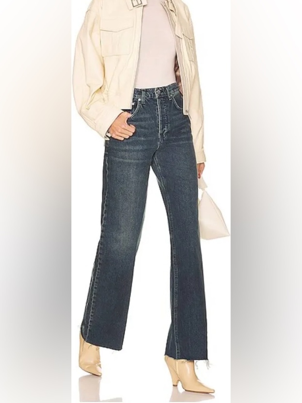 GRLFRND Brooklyn High Rise Loose Straight Denim Jeans Womens Size 25 New Pier 39